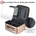 thumbnail image 2 of Byootique Small Makeup Case Cosmetic Bag Storage Box Mirror Toiletry Organizer, 2 of 11