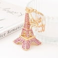 thumbnail image 4 of Creative Rhinestone Paris Eiffel Tower Keychain Women's Bag Metal Pendant, 4 of 6