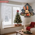 thumbnail image 3 of Metal Hanging Christmas Tree-Shaped Wind Decorations - Colorful Garden Spinners with Cute Rabbit & Egg Design for Yard Decor, 3 of 7