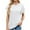 White, variant on XuJwPNcy Women's T-Shirts Rolled Short Sleeve Shirts Crewneck Summer Tops Solid Loose Casual Tees Shirts
