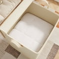 thumbnail image 6 of Extra Large Storage Bag, Zippered Fabric Clothes Storage Bin, Dual-Handle Storage Container, Non-Woven Organizer for Blanket, Comforter, Pillow, Bedding, Underbed Storage Box,13.78 x 9.84 x 7.87'', 6 of 7
