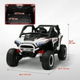 thumbnail image 3 of Qaba 2 Seater 24V 7AH Ride on Truck w/ Spring Suspension, Remote, White, 3 of 10