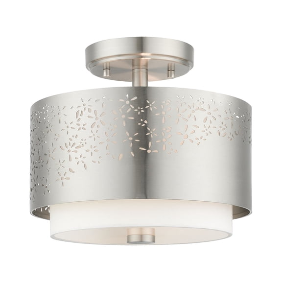 Livex Lighting - Noria - 2 Light Semi-Flush Mount in Modern Style - 12 Inches
