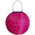 thumbnail image 1 of 10 Inch Round Chinese Japanese Style Nylon Lanterns Weatherproof Outdoor Solar Powered LED Light Hanging Lanterns Ornaments for Home Garden Patio Yard Wedding Birthday Party Event (#08, 25CM), 1 of 8