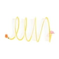 thumbnail image 2 of Folded Cat Tunnel Toy Collapsible Cat Tunnel Pet Interactive Toy Spring Spiral Tunnels Feather Toys Round Tube for Indoor Cats Rabbit Kitten Mouse, 2 of 9
