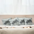 thumbnail image 4 of Ambesonne Nature Throw Pillow Cover 4 Pack, Foggy Mountain Peak, 18", White Grey, 4 of 5