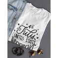 thumbnail image 3 of 4Th July Independence Day Shaped T-Shirt Women -Image by Shutterstock, Female Large, 3 of 4