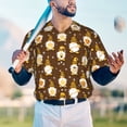 thumbnail image 5 of Lsque Flowers And Gnomes Bees Pattern Mens Polo Golf Shirts Funny Graphics Shorts Sleeve Button Shirts Baseball T-shirt-4X-Large, 5 of 7