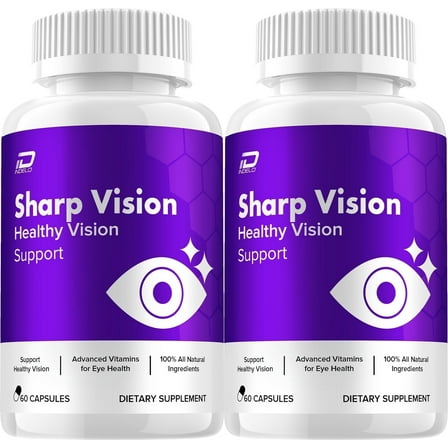 Sharp Vision Eye Support Supplement – SharpVision Capsules Eye Vitamins Healthy Vision, 2 Pack, 120 Capsules