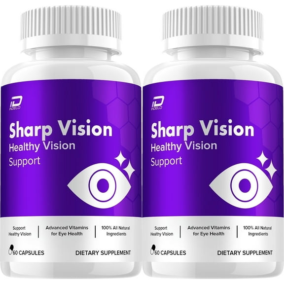 Sharp Vision Eye Support Supplement – SharpVision Capsules Eye Vitamins Healthy Vision, 2 Pack, 120 Capsules
