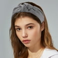 thumbnail image 2 of Diademas anudadas, diadema para mujer, aro para el cabello para todo tipo de cabello, accesorios para el cabello, gris, 2 of 7