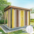 thumbnail image 6 of Yellow Brown Outdoor Curtains for Patio Waterproof,Windproof Privacy Curtains with Weighted Bottom,Farmhouse Wood Grain Vintage Striped Outside Drapes for Picnic Garage Yard Cabana 54"x84" 1 Panel, 6 of 8