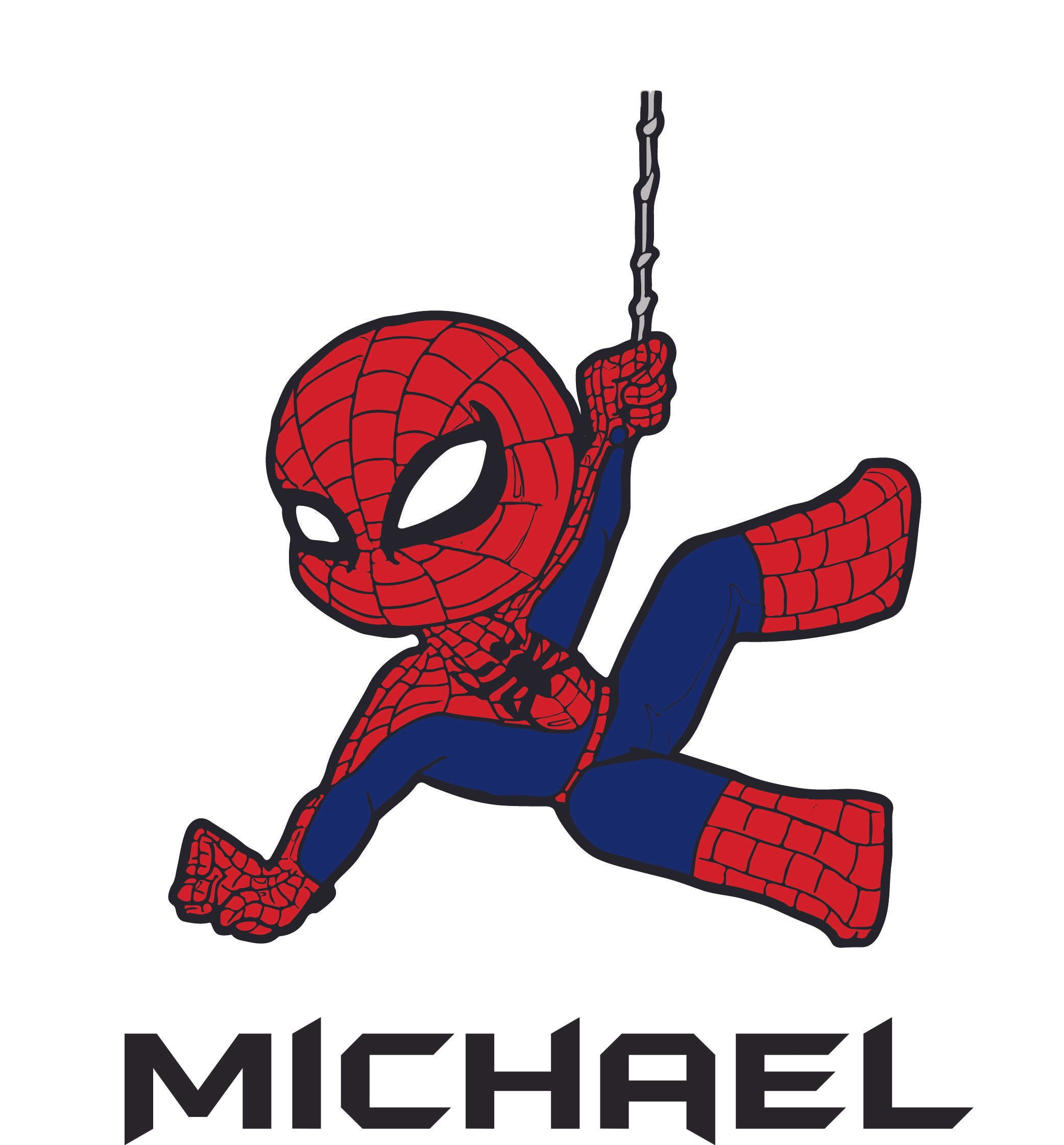 Lego Marvel Spiderman door sticker PERSONALISED WITH YOUR NAME 