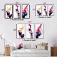 thumbnail image 4 of Designart "Ethereal Elegance Magenta Ink Clouds IX" Abstract Painting Wall Art Set Of 3 - Modern Gold Canvas Set For Living Room Decor, 4 of 6