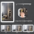 thumbnail image 4 of Brio Lighting SmartGlow 36x55" Rectangular Dimmable LED Frameless Anti-Fog Bathroom Vanity Mirror - Clear, 4 of 6