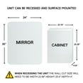 thumbnail image 3 of TEHOME White Frameless Rectangle Medicine Cabinet with Mirror Recess & Surface Mount Cabinet with Mirror for Bathroom, 30'' H x 24'' W, 3 of 12
