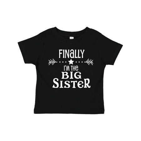 

Inktastic Finally I m the Big Sister Gift Toddler Toddler Girl T-Shirt