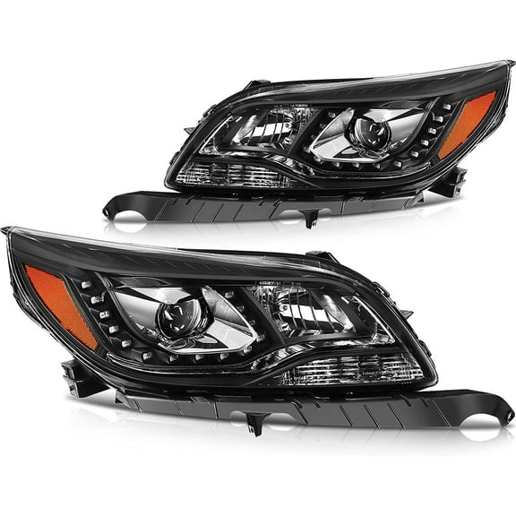 ECCPP headlight assembly kit for 2013 2014 2015 Chevy Malibu Halo Headlights Front Lamp Direct Replacement Pair Left   Right