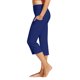thumbnail image 2 of MKLEKYY Ropa deportiva para mujer, pantalones capri para mujer, pantalones de yoga de cintura alta con bolsillos, leggings cortos rectos, 2 of 4