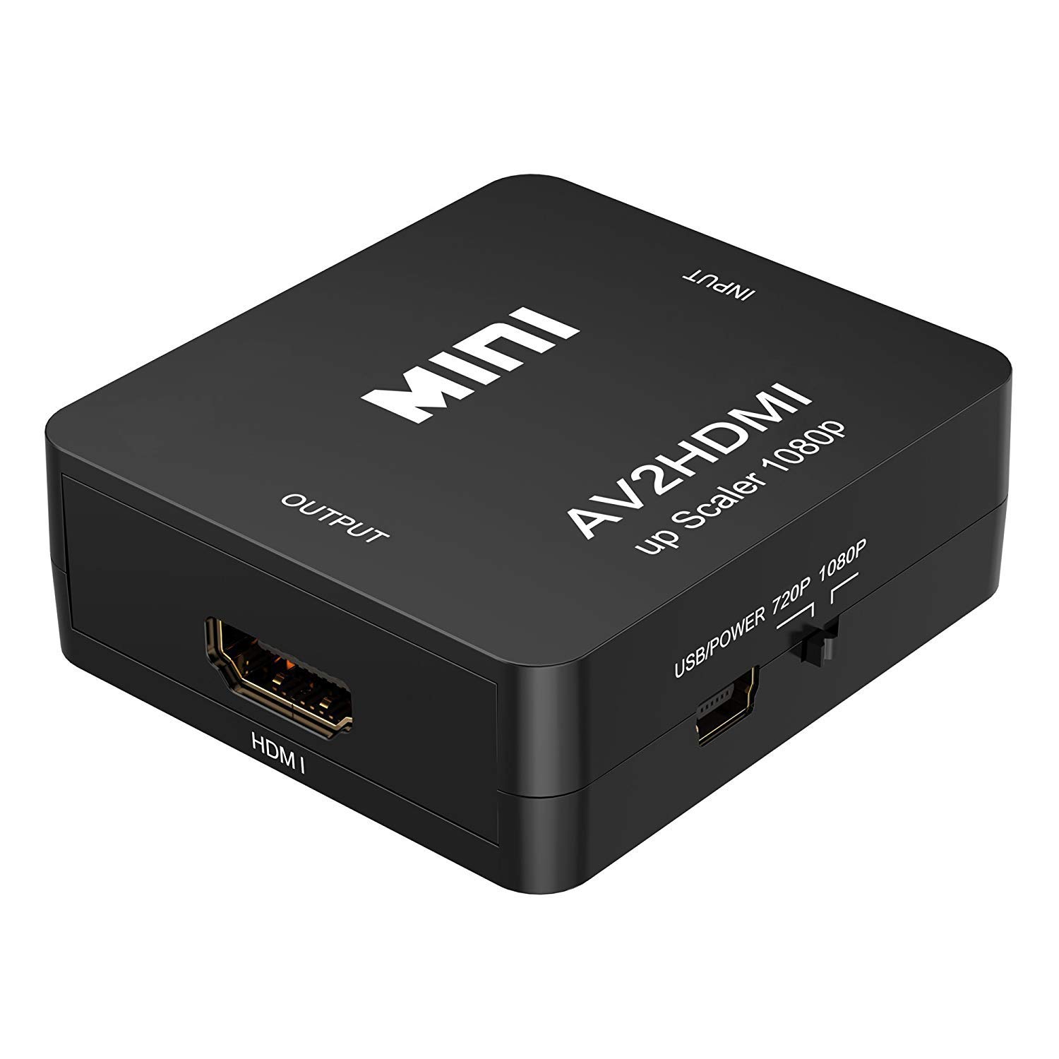 RCA to HDMI, Coolmade 1080P Mini RCA Composite CVBS AV to HDMI Video Audio Converter Adapter Supporting PAL/NTSC with USB Charge Cable for PC Laptop Xbox PS4 PS3 TV STB VHS VCR Camera DVD - image 3 of 8