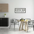 thumbnail image 2 of Stupell Industries Coffee Bar Open Sign Rustic Grain Pattern Graphic Art Black Framed Art Print Wall Art, Design by Lettered and Lined, 2 of 8