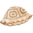 thumbnail image 2 of CoCopeaunts Women Bucket Hat Knit Beanie Hat Crochet Handwoven Foldable Winter Warm Fisherman Hat Handmade Flower Beanie Cap, 2 of 8