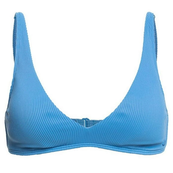 Roxy Love The Surfeuse Athletic Triangle Swim Top, Blue, Size Large