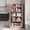 pink, variant on YQ JENMW 5-Tier Narrow Bookcase,Tall Bookshelf Storage Organizer,Open Display Shelf for Living Room,Bedroom,Home Office,Pink