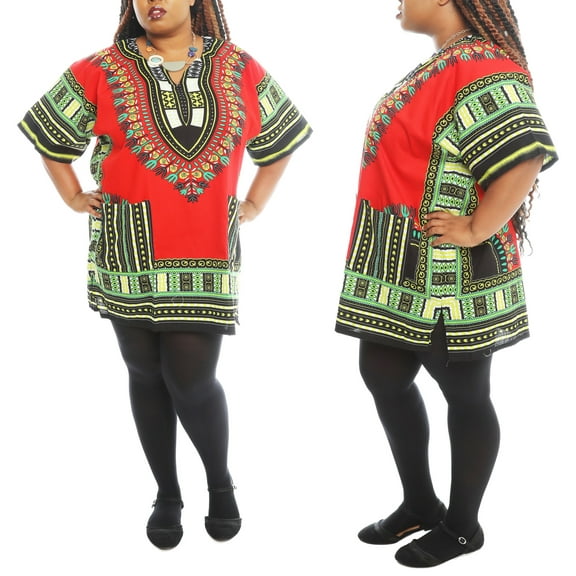 Unixex African Traditional Tunic Dashki Top Wide Elbow Dashiki Tunic Top
