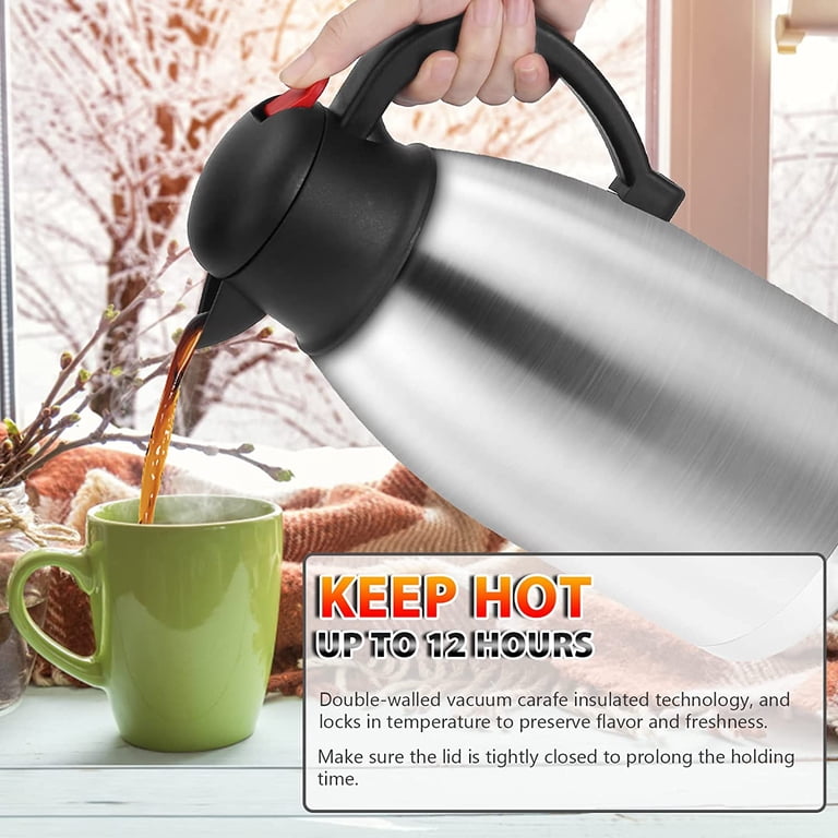 SSAWCasa 68oz Thermal Coffee Carafe Silver photo 7