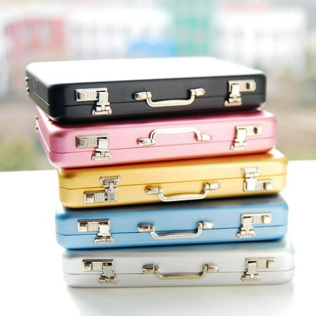 

Greenred Miniature Aluminum Alloy Suitcase Briefcase Toy for 1/6 Doll House Accessory