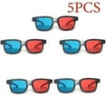 thumbnail image 1 of Universal Brand Black Frame Red Blue Glasses 3D Glasses For Dimensional Anaglyph, 1 of 5