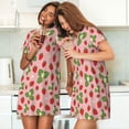 thumbnail image 4 of Lsque Strawberries Pattern Nightgowns for Women Sleep Shirts Short Sleeve Nightshirt Pullover Nightdress Soft Sleepwear Relaxed Fit Nightdress, 4 of 6