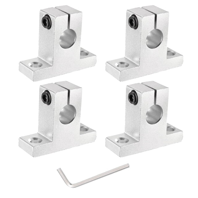 Soporte de riel de varilla lineal de aluminio SK10 de 4 piezas para eje de 10 mm