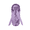 Smoke Purple, variant on Hair Bonnet Satin Hood Adjustable Size Bonnet for Sleeping,Smoke Purple