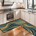thumbnail image 3 of Kitchen Rugs Sets Of 2,Teal Gold Marble Pattern Anti Fatigue Kitchen Mat Rugs Non Slip Washable,Decorative Kitchen Floor Mats for Kitchen,Sink,Laundry,17"x47"+17"x47", 3 of 5