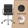thumbnail image 5 of Furmax Mid-Back Office Chair Ribbed PU Leather Executive Chair, Black, 5 of 7