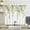 Sage Green Yellow, variant on White Daisy Flower Kitchen Window Curtains 2 Panels 27.5W x 39H Rod Pocket Floral Plant Vase Aesthetic Art Small Short Door Decor Bathroom Drapery Treatment