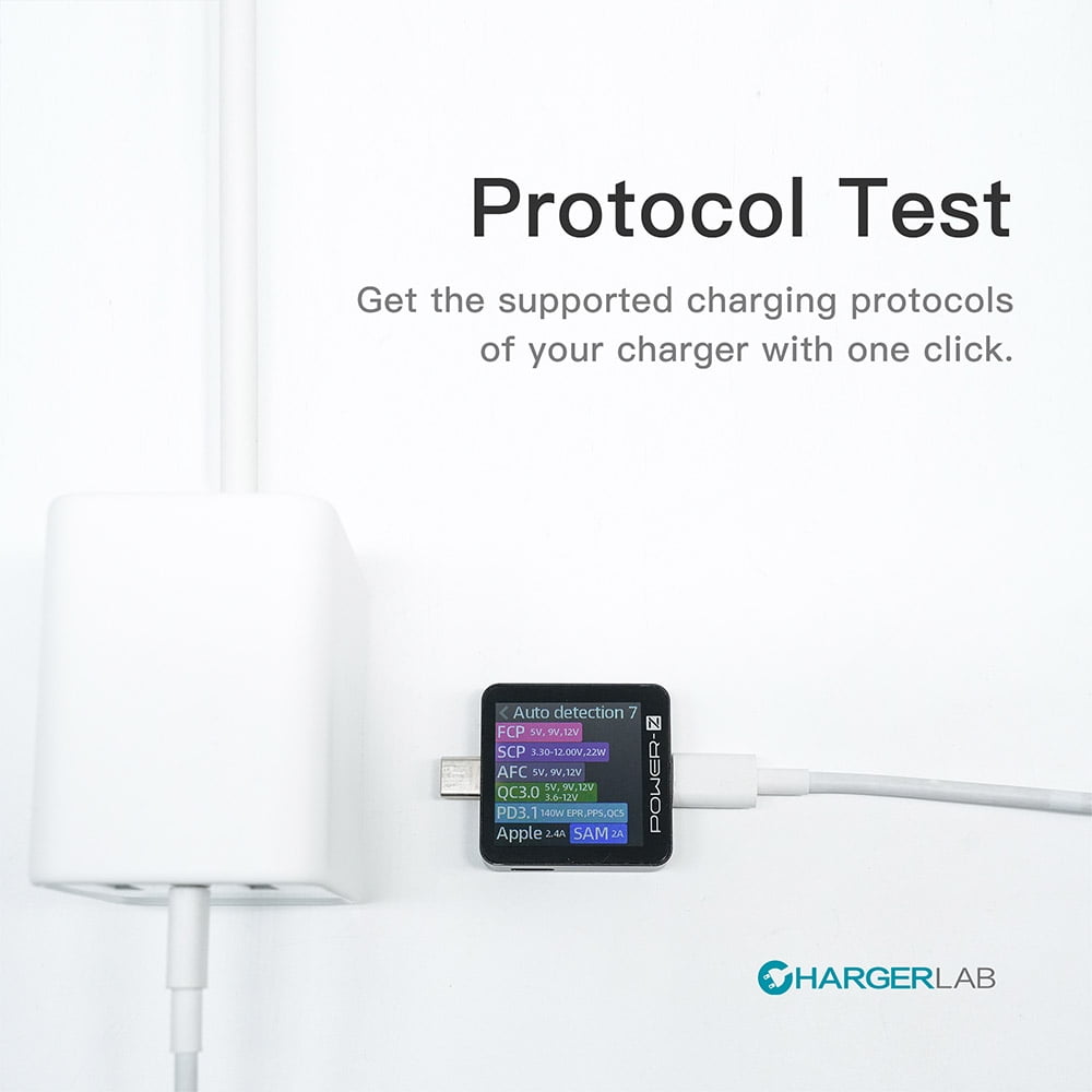 ChargerLAB Power-Z KM003C Portable USB-C Fast Charging Tester PD3.1 QC5.0 Digital Voltmeter & Ammeter Power Bank Tester，Black