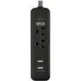 thumbnail image 3 of Tripp Lite Surge Protector Power Strip 2-Outlet 2 USB Ports 2.1A TLP206USB, 3 of 7