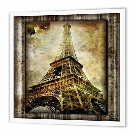 3dRose Eiffel Tower, Iron On Heat Transfer, 10 by 10-inch, F