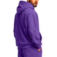 thumbnail image 4 of Rexolia Mens Full Zip Hoodie Long Sleeve Solid Color Plain Hooded Sweatshirt Casual Track Jacket Fall Spring Lightweight Purple M, 4 of 5