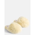 thumbnail image 2 of Wonder Nation Toddler, Little & Big Girls Faux Fur Puff Slippers, 2 of 6