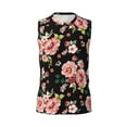 thumbnail image 6 of Lsque Rose Flowers Print Men's Cotton Blend Sleeveless Muscle Shirts (S-3XL)- Moisture Wicking, Odor Protection, UPF 30+,XX-Large, 6 of 8