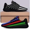 thumbnail image 3 of Police Military and Fire Thin Line American flag Shoes Sneakers Black Size 10.5, 3 of 7