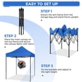 thumbnail image 6 of SANOPY 6.6 x 6.6 FT Pop Up Canopy Tent, Heavy Duty Canopy Easy Set up All Weather Waterproof Outdoor Canopy Tent for Parties, Beach, Garden, Camping with 1 Handbag, 3 Adjustable Heights, UPF50+, 6 of 8