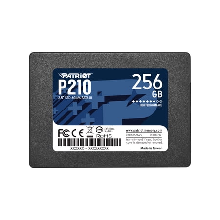 Patriot P210 256GB Internal SSD - SATA 3 2.5" - Solid State Drive - P210S256G25