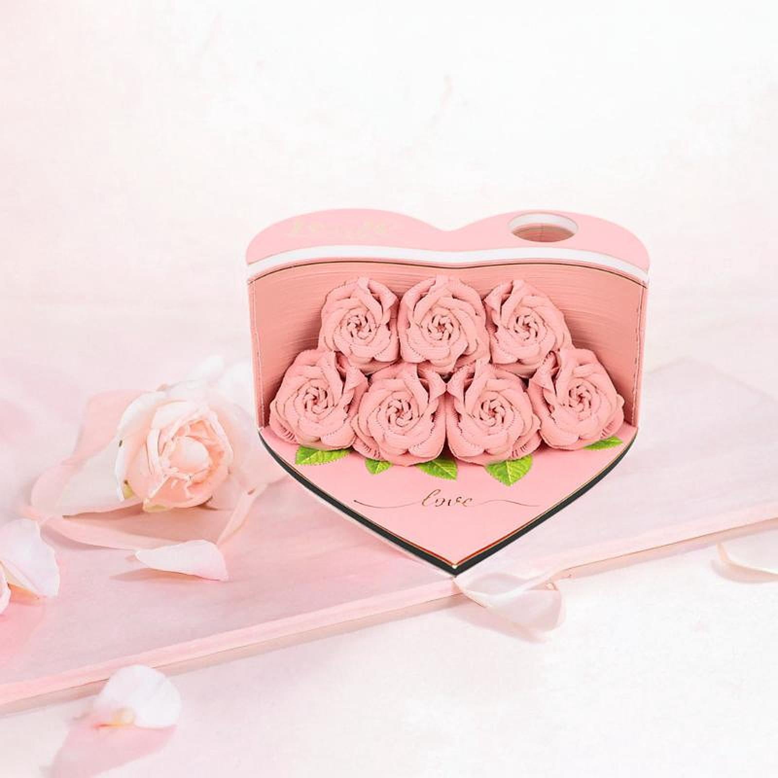 colaxi 3D Memo Pad Story Notepad Paper Carving Art 156 Pages Creative Decorative Notepad Note Pad for Home Living Room Decor Pink