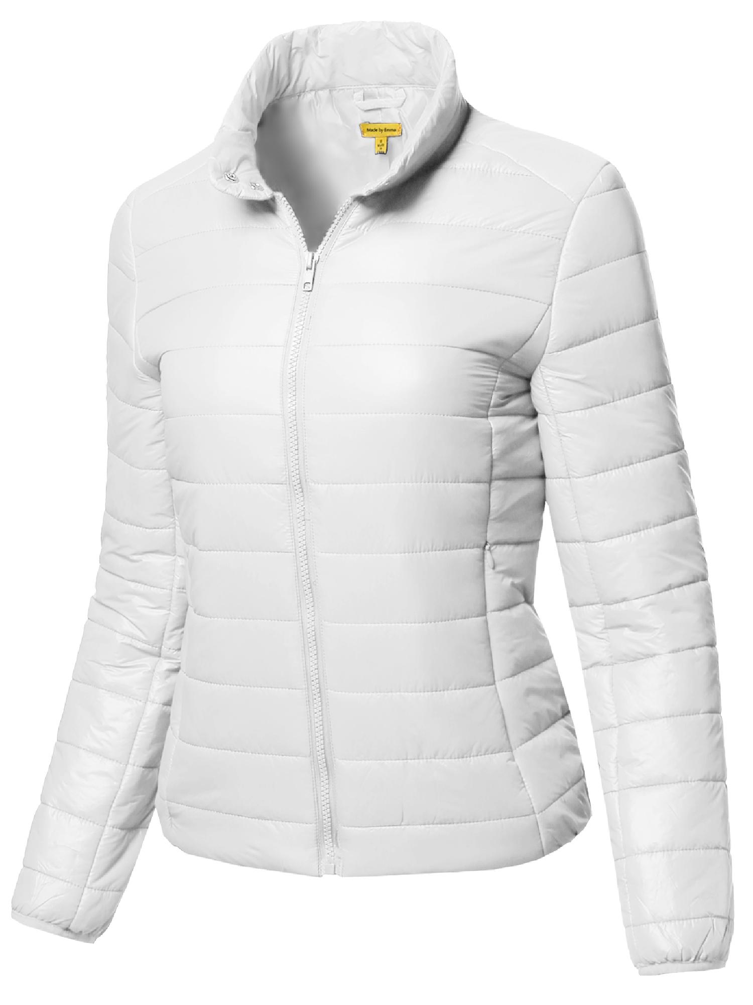 FashionOutfit Women's Lightweight Solid Basic Outdoor Sports Quilted Puffer Jacket
