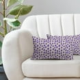 thumbnail image 2 of Purple Cream Pillow Covers 12x20 Set of 2 Boho Design Polka Dot Throw Pillows Modern Brush Strokes Print Decorative Outdoor Pillowcase Lumbar Cushion Cover Linen Pillow Case for Home Sofa Couch Bed, 2 of 6